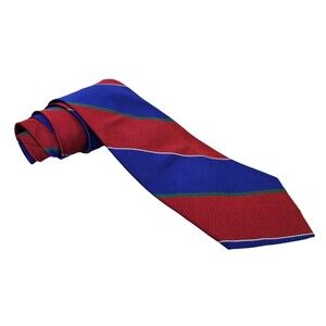 Vintage Polo Ralph Lauren Repp Tie Mens Classic Silk Striped Made USA Hand Sewn